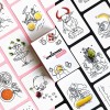 The Welcome Words box surrounded by a grid of playing cards that display various illustrations.